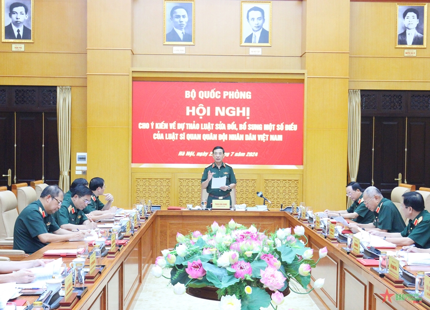 Bộ Quốc phòng cho ý kiến về dự thảo Luật sửa đổi, bổ sung một số điều của Luật Sĩ quan Quân đội nhân dân Việt Nam